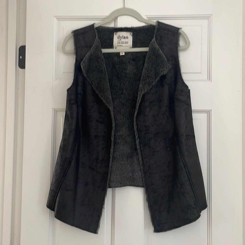 NWOT Dylan reversible faux fur and suede vest